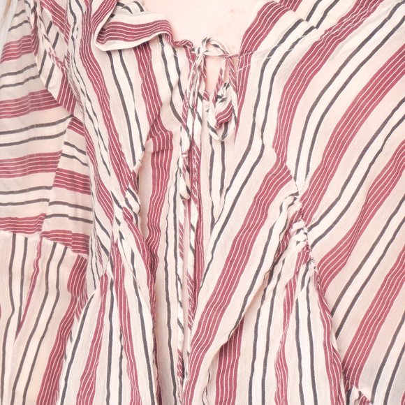 484. MARNI Cotton Silk Striped Striped Blouse Sz 42 US 6 - Picture 4 of 8